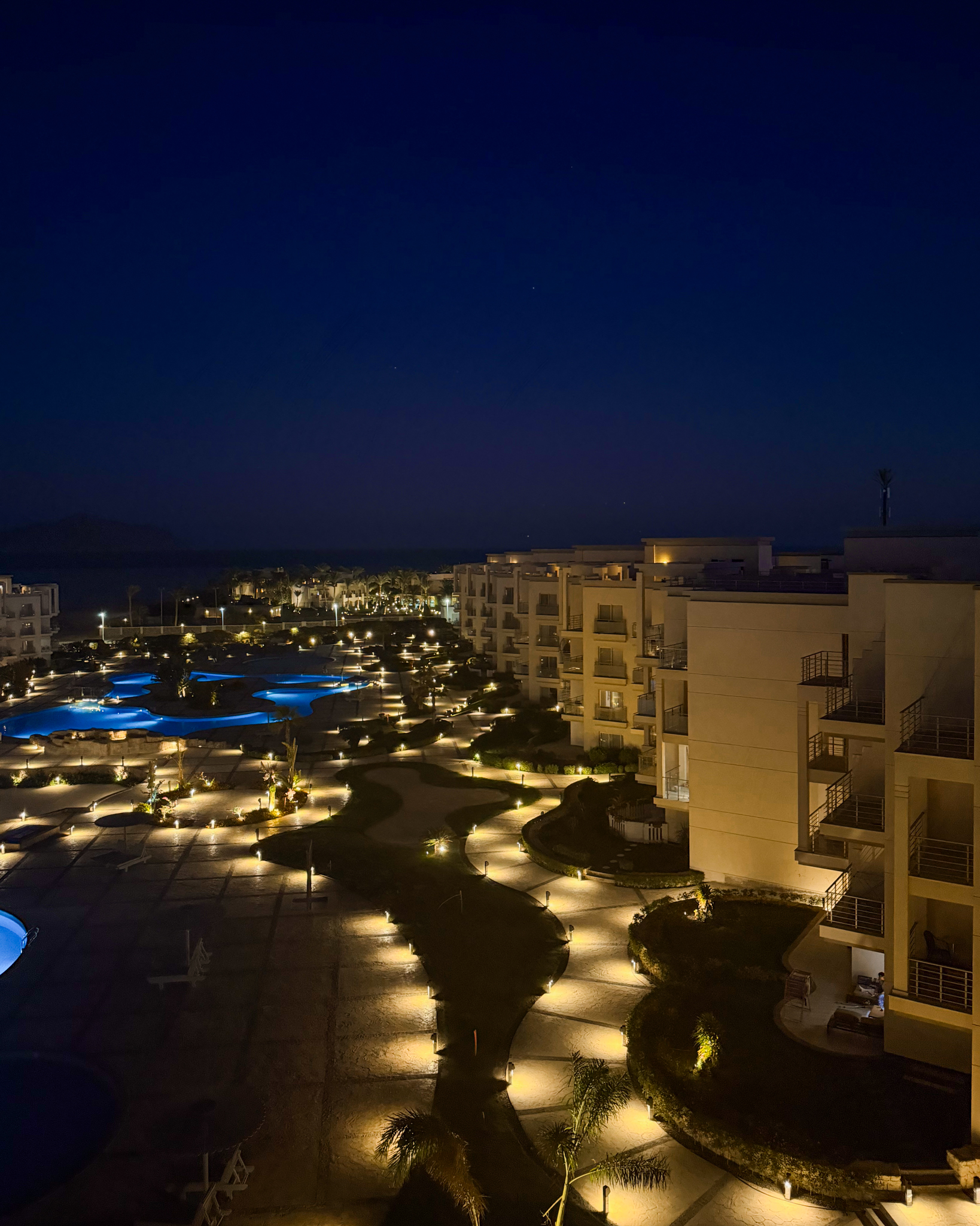 Landscape night side view