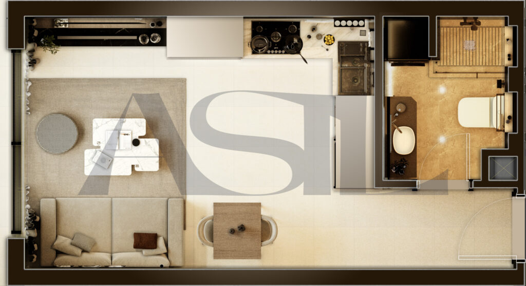 Studio 40 Sqm Plan