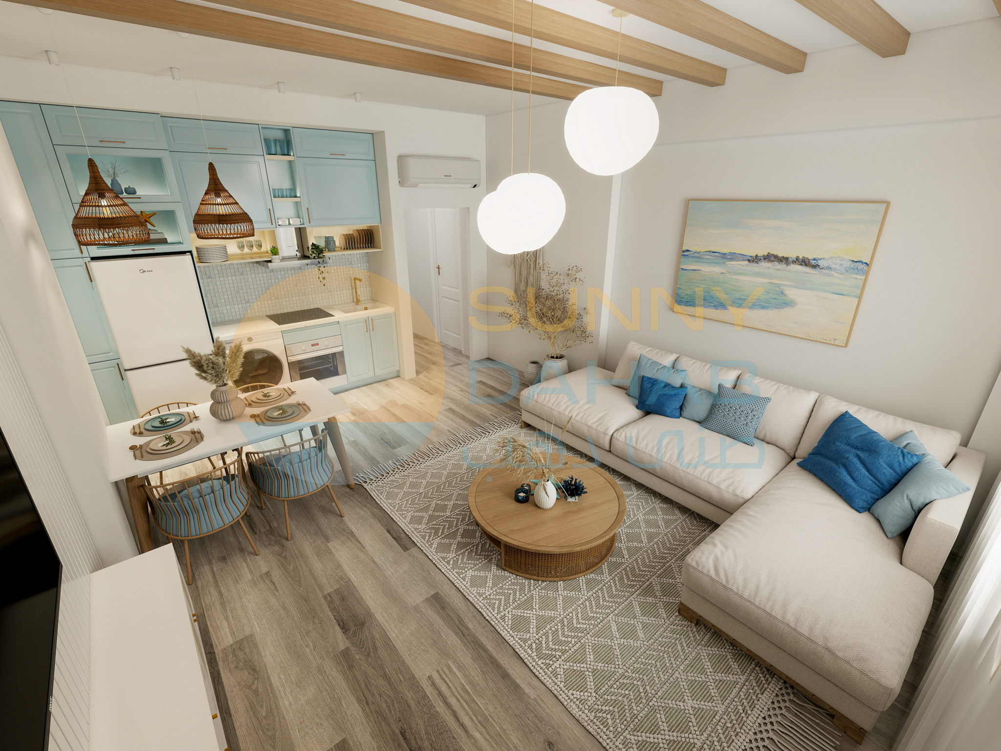 Living area top view