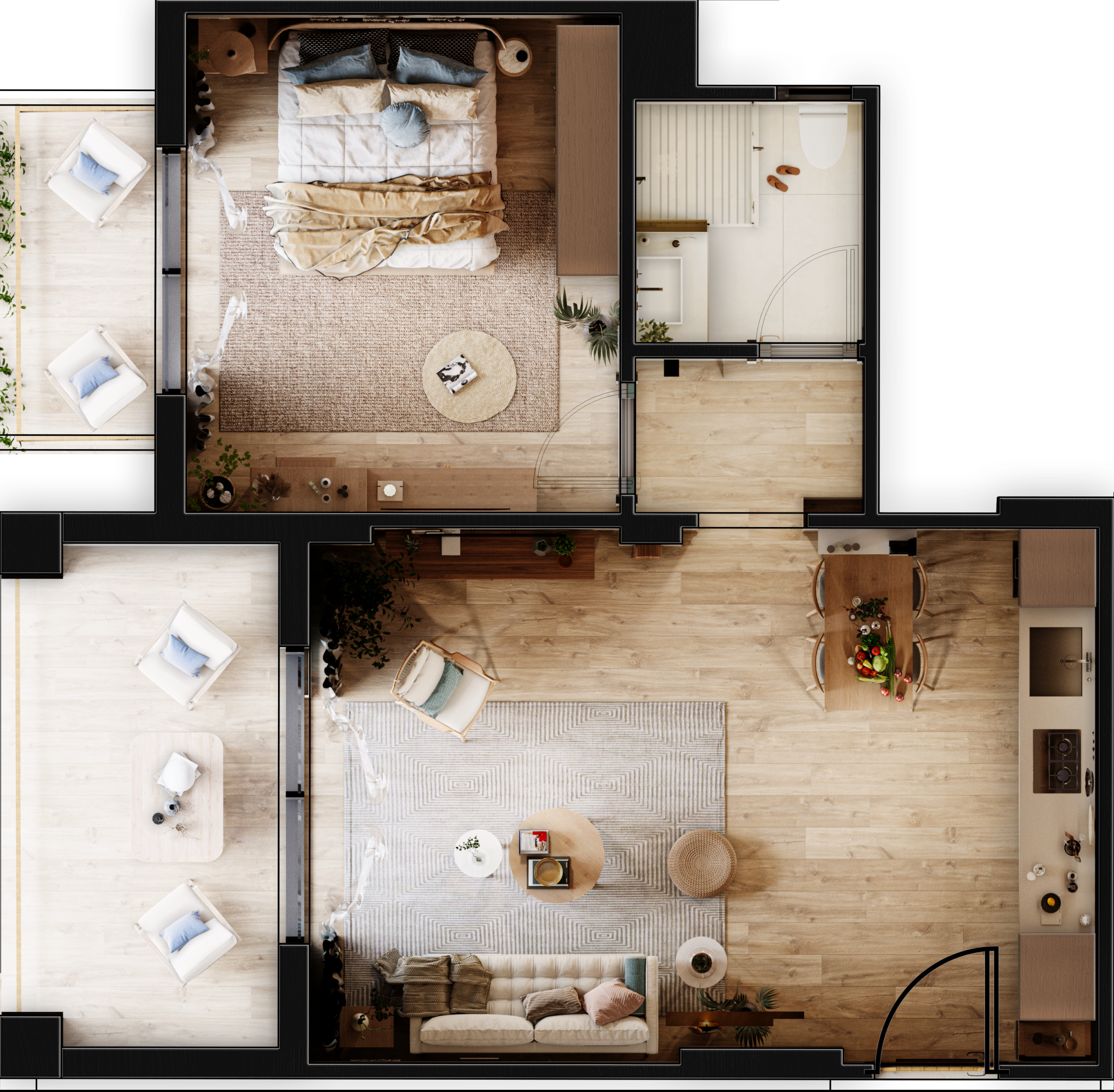80 Sqm floor plan dahab